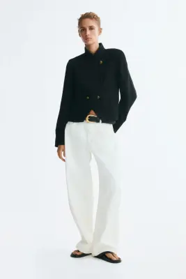 Veste à épaulettes - Noir — photo 2