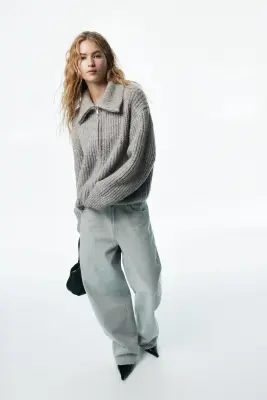 Gilet zippé - Gris clair chiné — photo 3