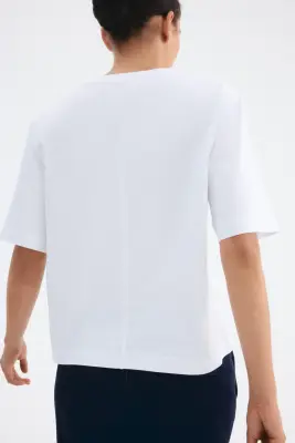 T-shirt en coton pima - Blanc — photo 3