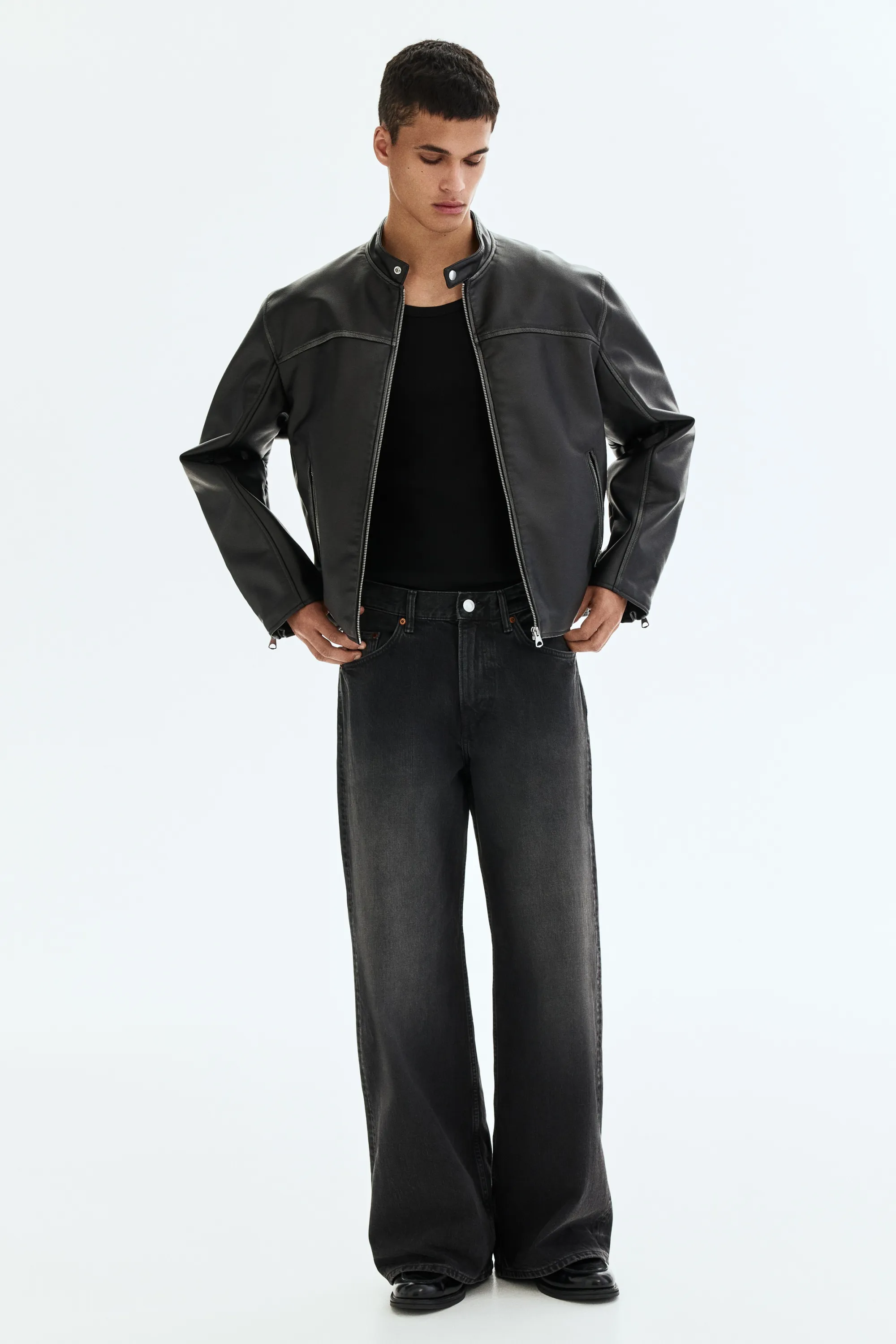 Débardeur côtelé Slim Fit - Noir