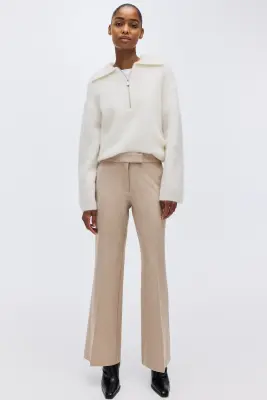 Pantalon évasé - Beige clair — photo 2