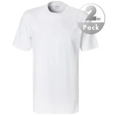 RAGMAN TEE SHIRT COL ROND LOTX2 GRANDE LONGUEUR Blanc — photo 1