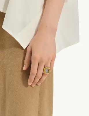 TIMEX X MM6 MAISON MARGIELA RING WATCH GOLD SIZE S/M — photo 3