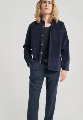 Le pantalon en flanelle - Bleu marine — photo 3