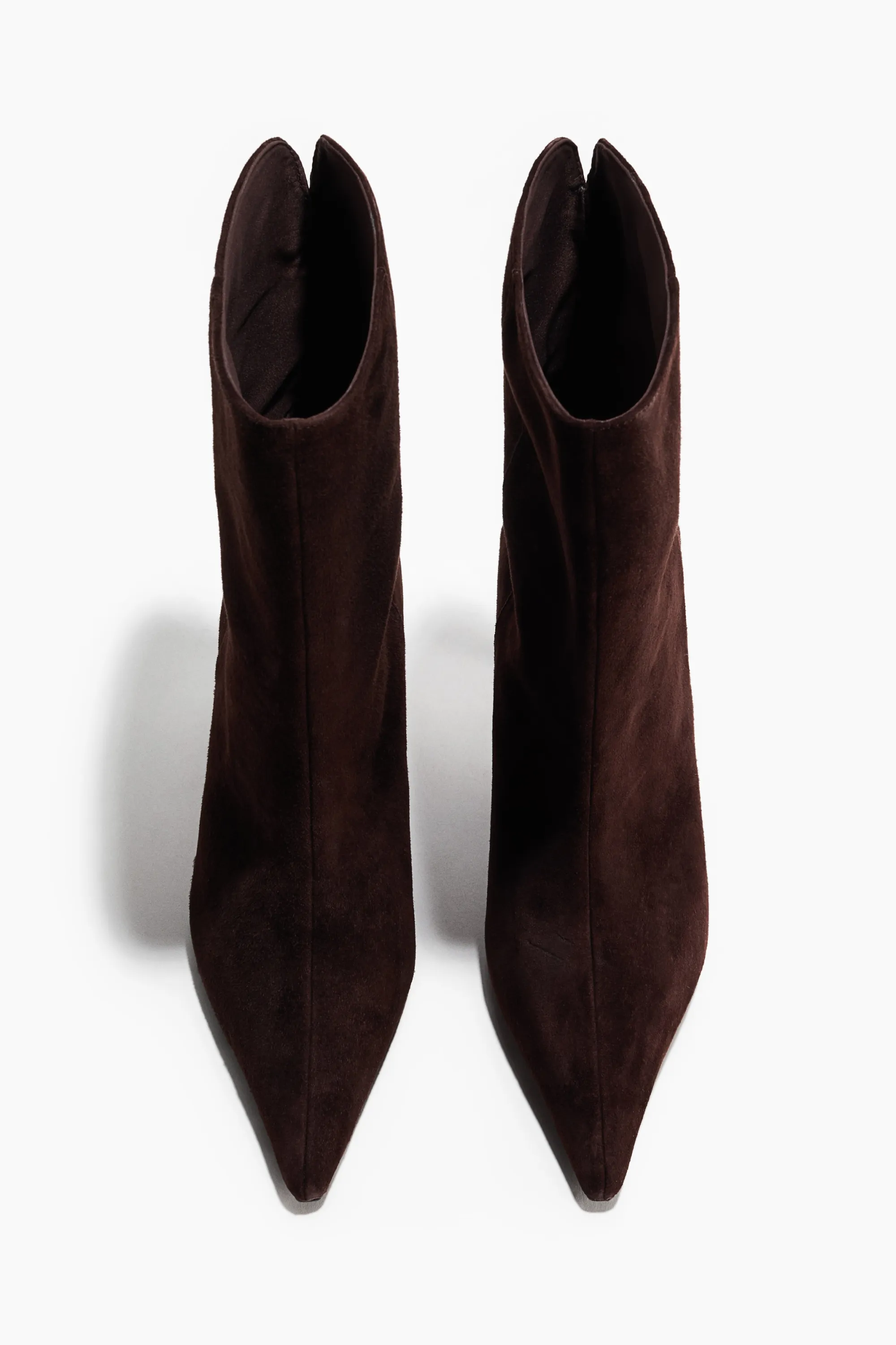Heeled leather boots - Marron foncé