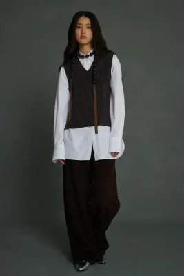 PULL VIDA MARRON/ARGENT — photo 3