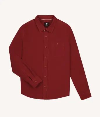 Faguo – Chemise Onca Rouge Foncé — photo 2
