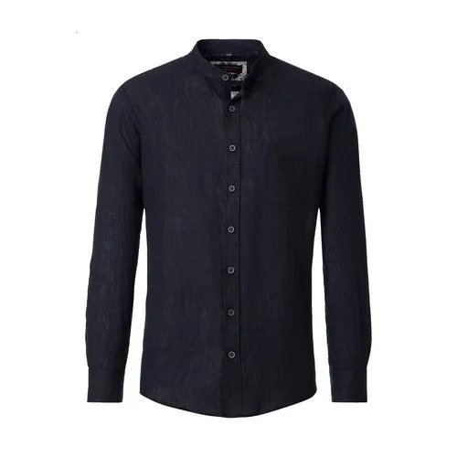 CASA MODA CHEMISE LIN COL MAO Noir
