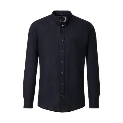 CASA MODA CHEMISE LIN COL MAO Noir — photo 1