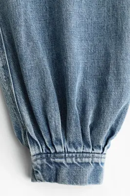 Pantalon en denim avec jambes ballon - Bleu denim clair — photo 5
