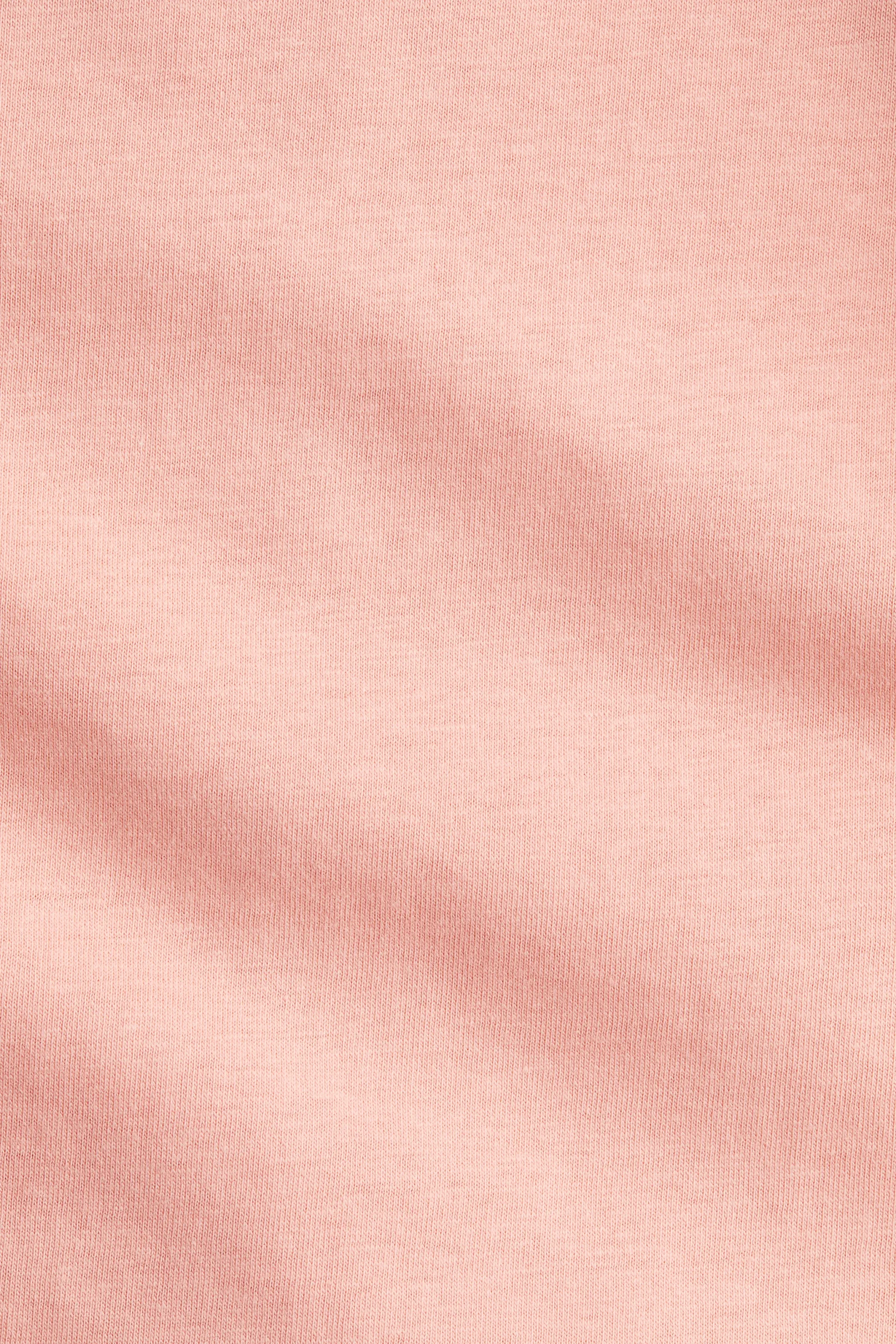 Top à encolure bateau en coton - Rose clair