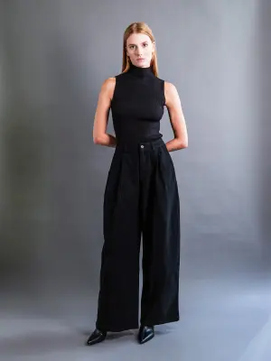PANTALON BARREL COTON — photo 2
