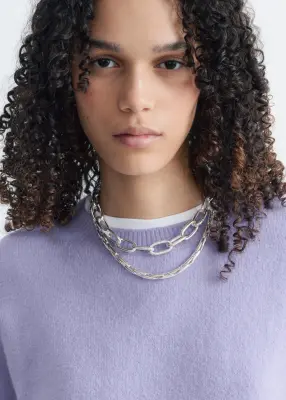 Pull décontracté en maille - Lilas — photo 3