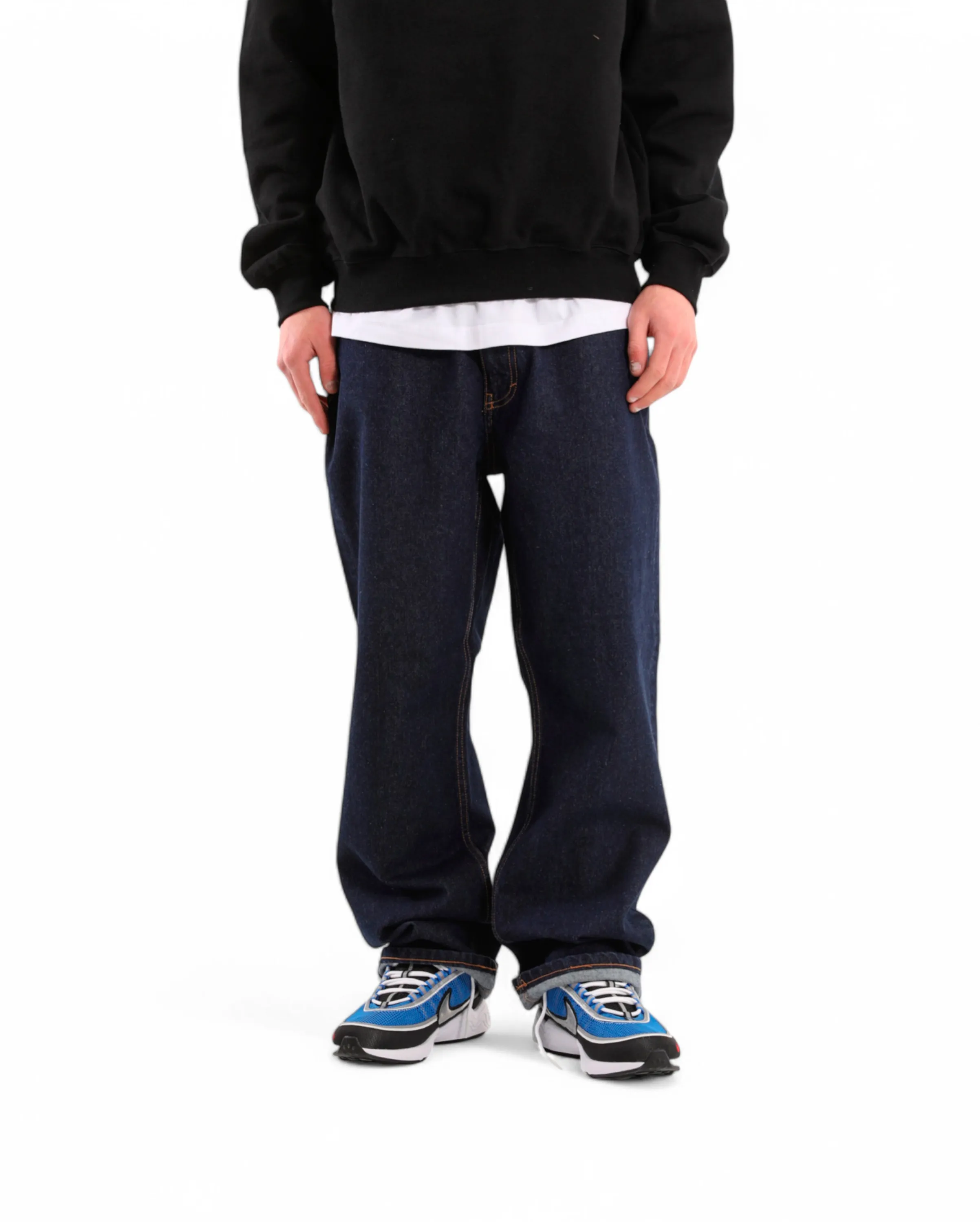 La Stitched Denim Pants Indigo