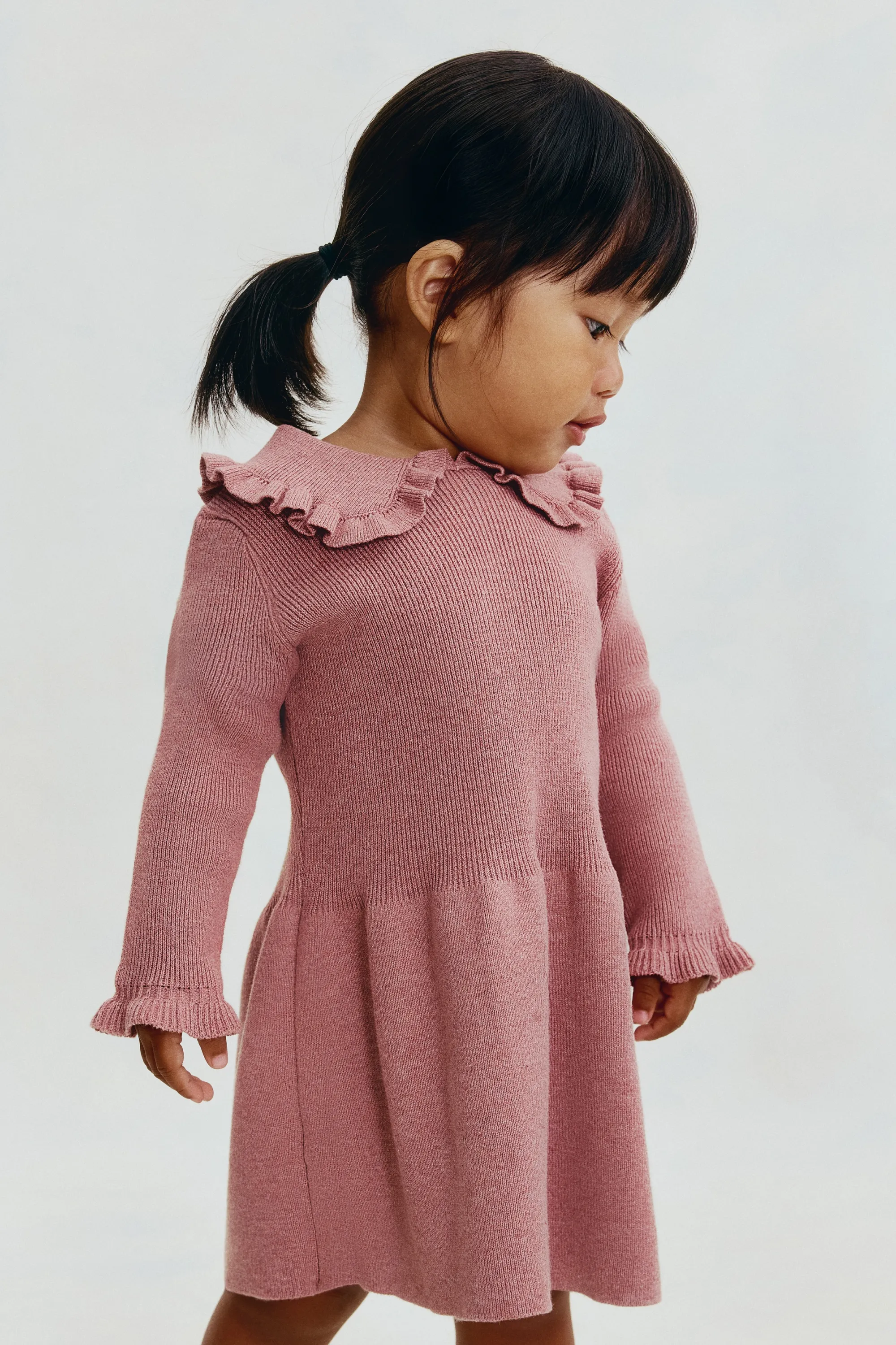 Robe en maille de coton - Rose ancien