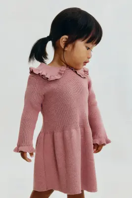 Robe en maille de coton - Rose ancien — photo 1