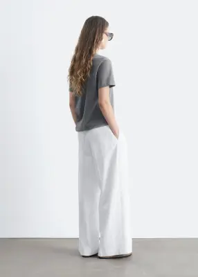 T-shirt en coton à col rond - Gris chiné — photo 5