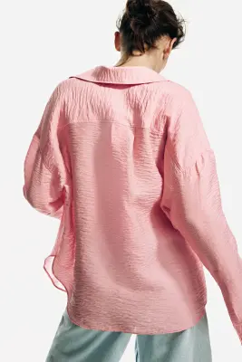 Chemise oversize - Rose — photo 4