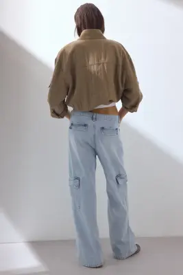 Wide Regular Waist Jeans - Bleu denim clair — photo 2