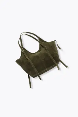 Grand sac en cuir suédé Femme — photo 4