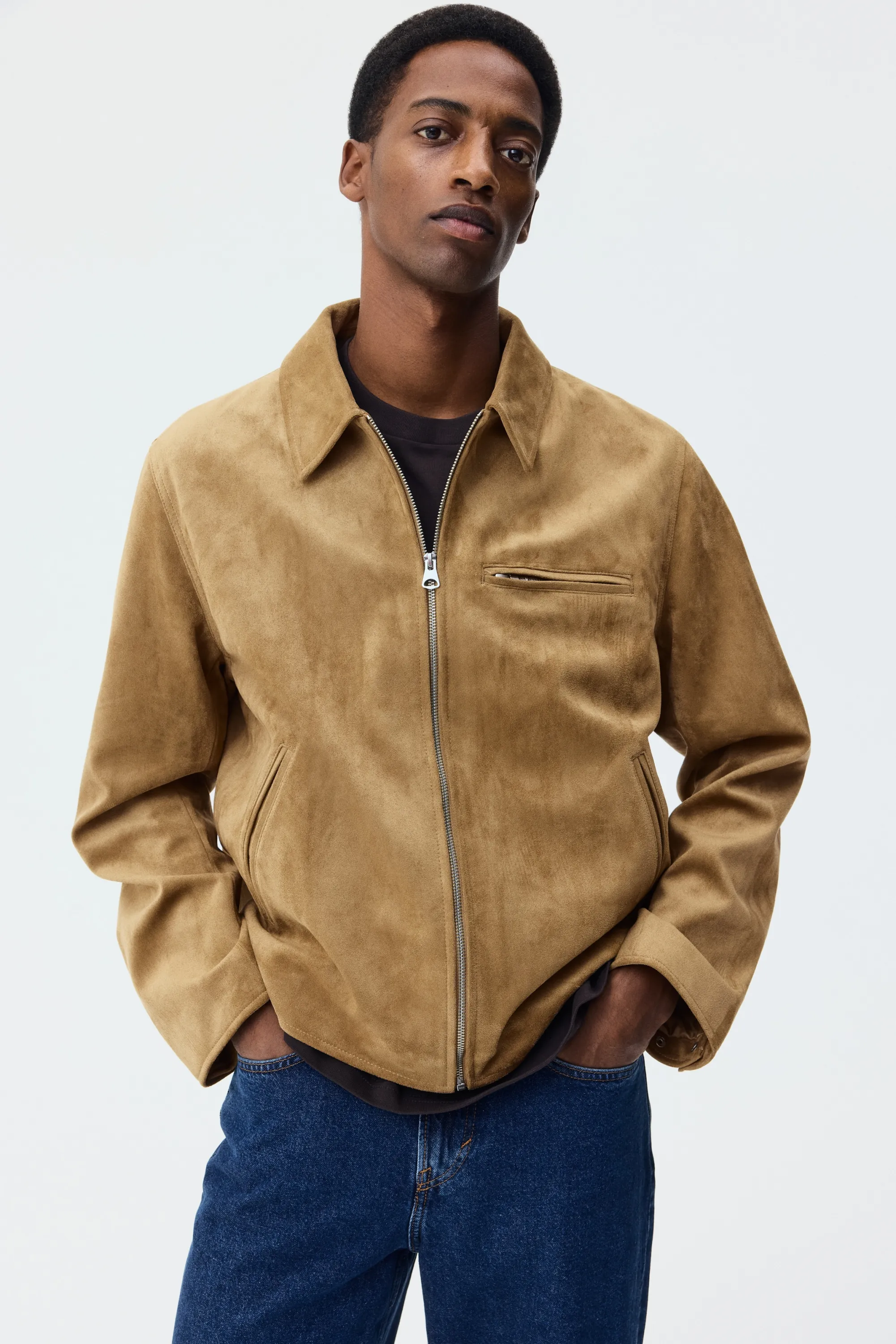 Veste avec col - Beige foncé