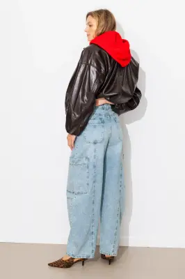 Jean balloon cargo Femme — photo 4