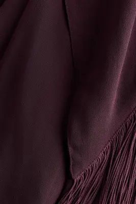 Robe à bretelles fines avec panneaux drapés - Violet foncé — photo 5