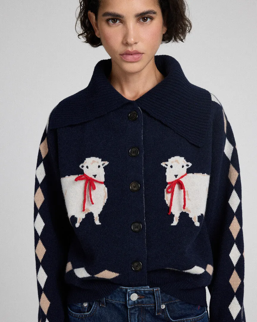 Cardigan Cecilia bleu marine