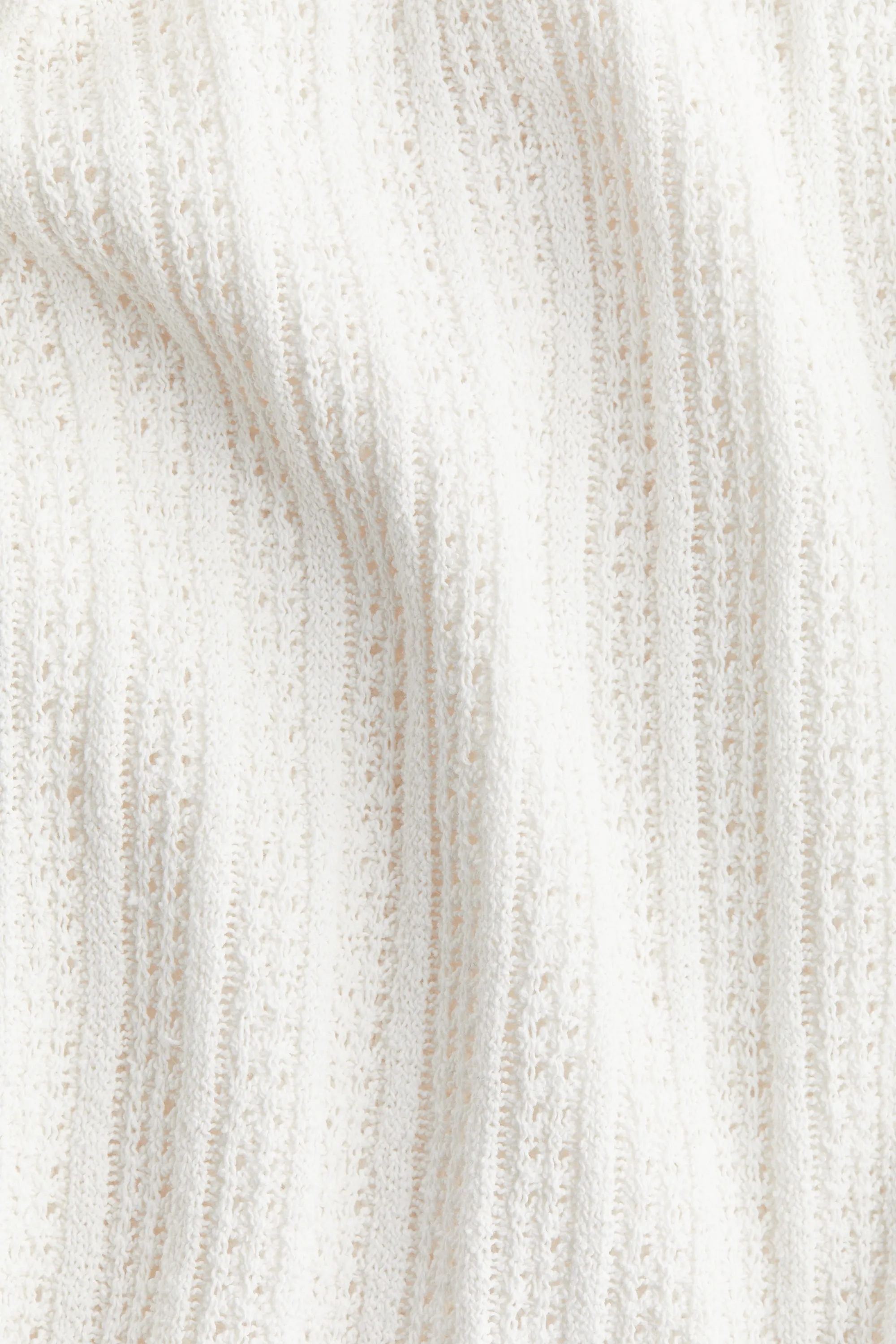 Robe sans manches en maille texturée - Blanc