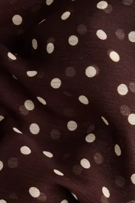 Top dos nu en mousseline - Marron foncé/pois — photo 3