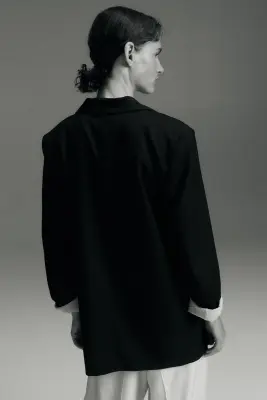Blazer oversize - Noir — photo 3