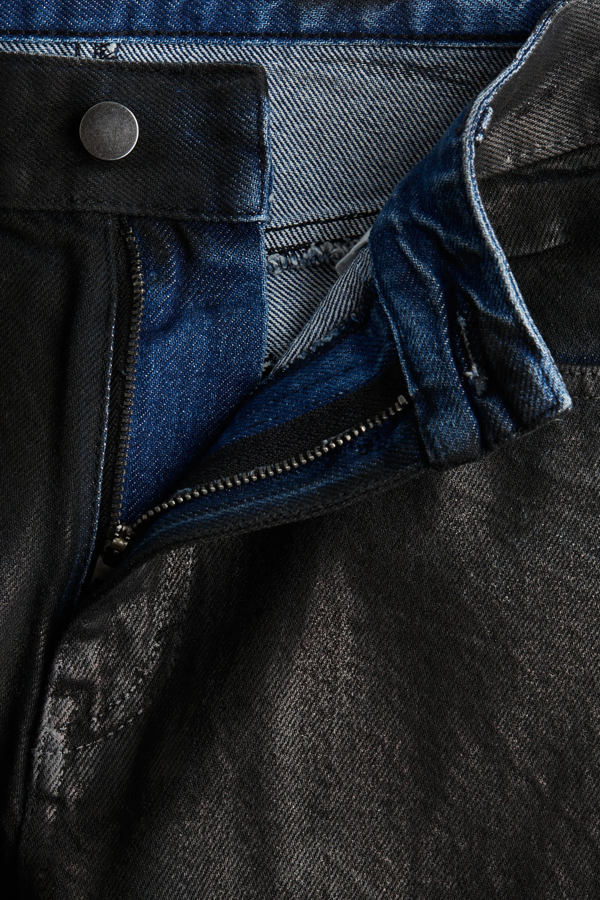 Jean en denim enduit - Noir