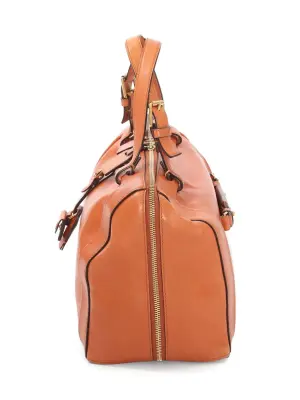 Sac à main DARLA bowling  en cuir camel fauve Prix boutique 1400€ — photo 4
