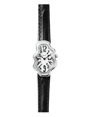 LAPHONT MIRAGE WATCH SILVER BLACK STRAP — photo 1
