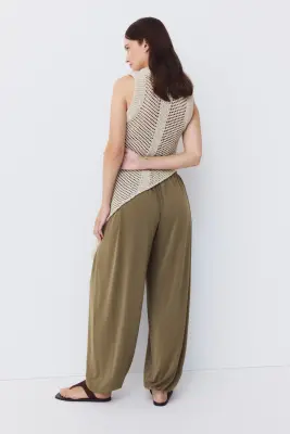 MAMA Pantalon ballon avec taille élastique - Vert kaki — photo 2
