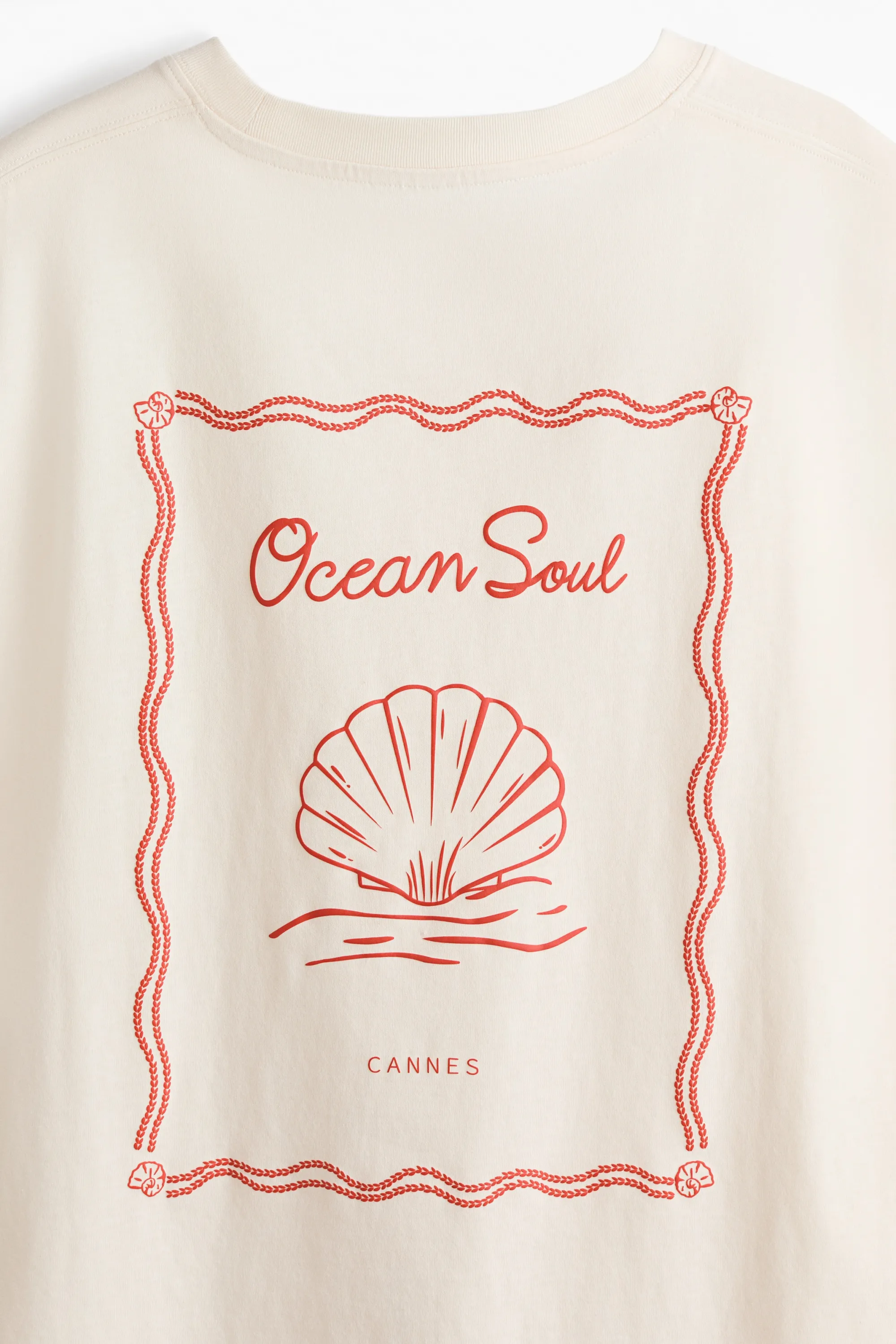 T-shirt oversize imprimé - Crème/Ocean Soul