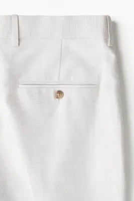 Pantalon chic Regular Fit en lin mélangé - Beige clair — photo 2
