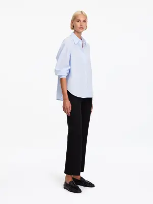 Pantalon évasé raccourci - Noir — photo 2