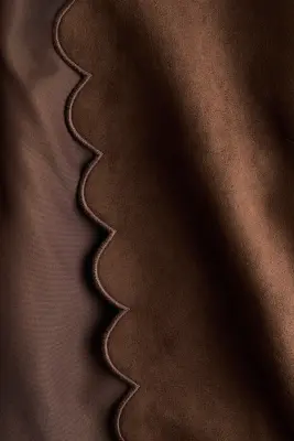 Veste à bords festonnés - Marron foncé — photo 2