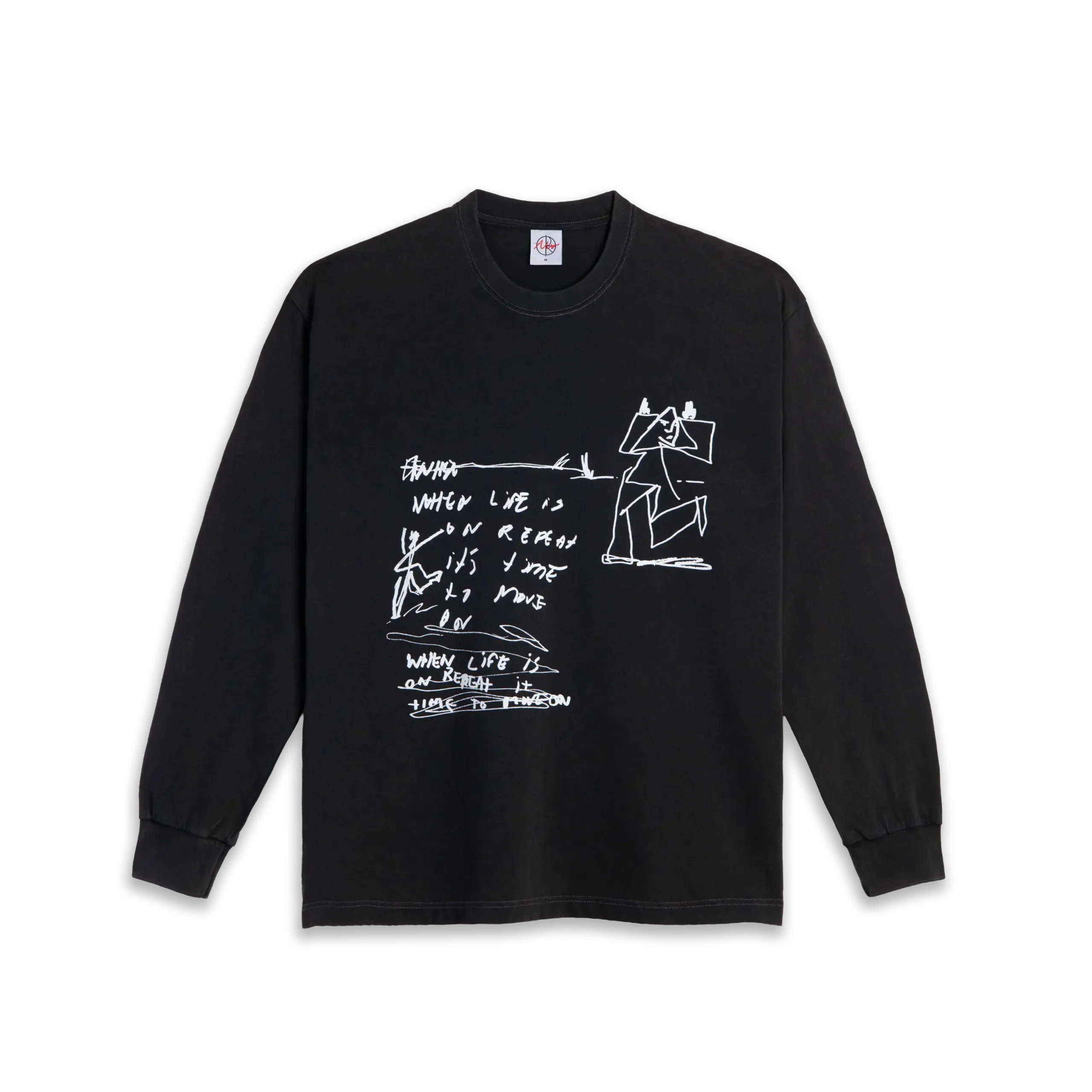 T-shirt manches longues Polar on repeat – silver black