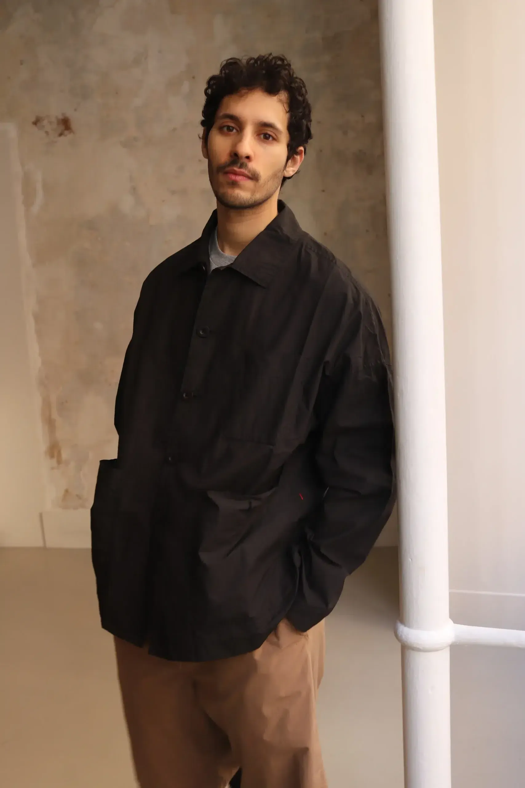 Casey Casey – HIGA TRAVAIL JACKET PIGMENT WAX 26HV418 – BROWN