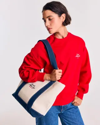 Cabas Ensemble écru et marine — photo 2
