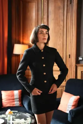 Blanche Short Coat - Black — photo 6