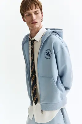 Veste à capuche zippée Loose Fit - Bleu clair/All Sports Club — photo 4