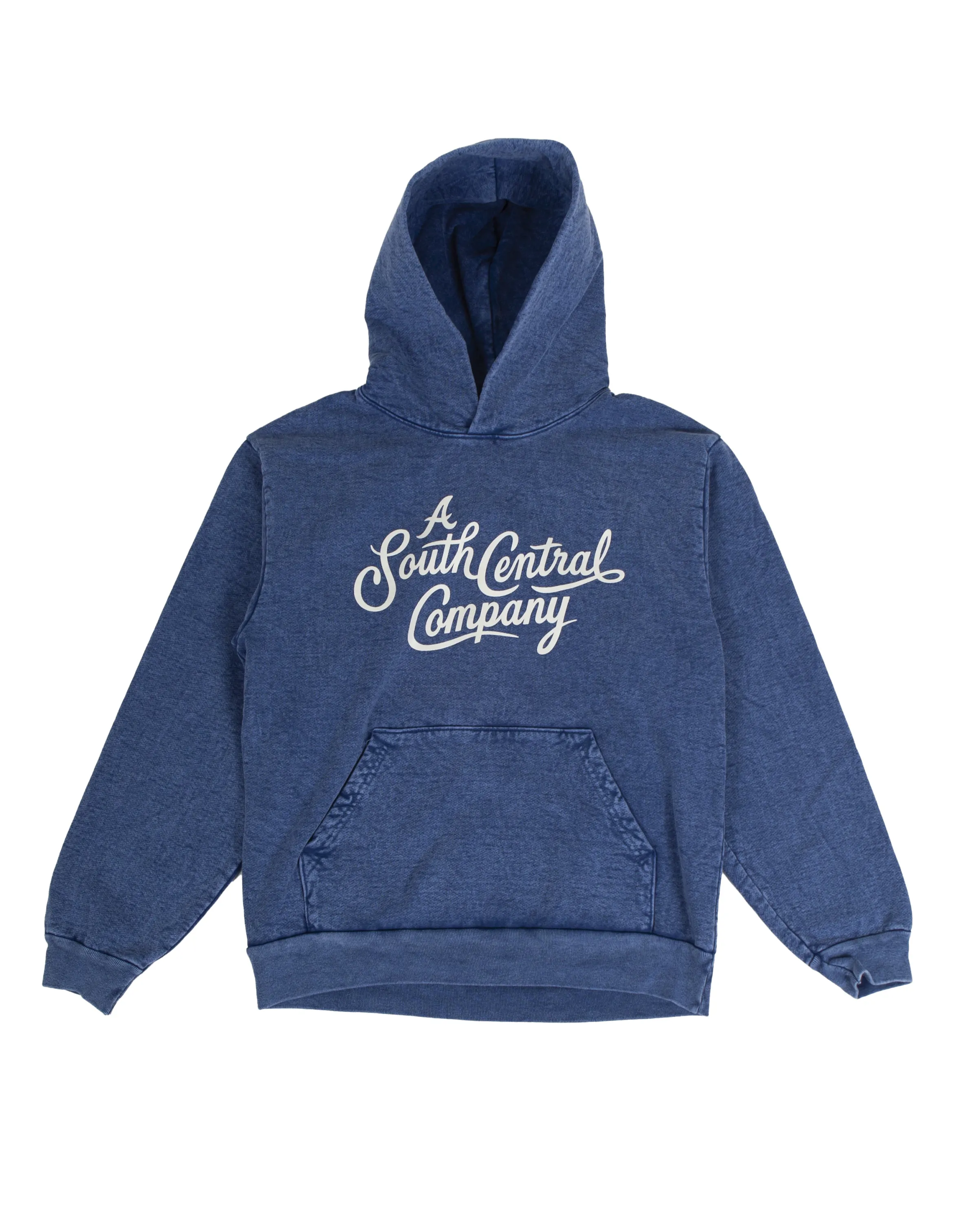 South Central Script Hoodie Washed indigo