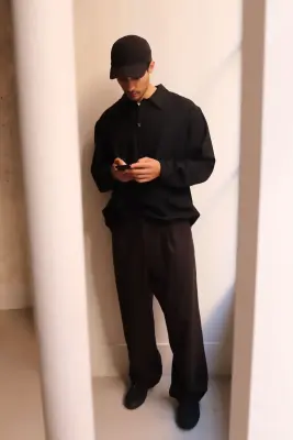 Still By Hand –  W/N wide pants PT08263OS – DARK BROWN — photo 2