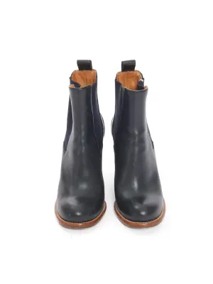 Bottines chelsea en cuir bleu marine à talon bois Prix boutique 800€ Taille 38 — photo 2