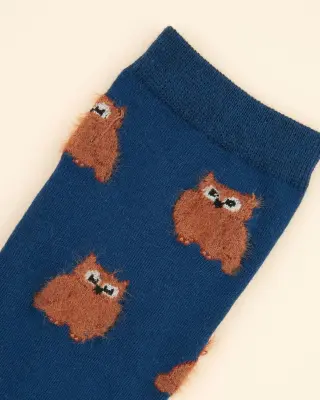 Chaussettes Hibou bleu marine – Coucou Suzette — photo 2