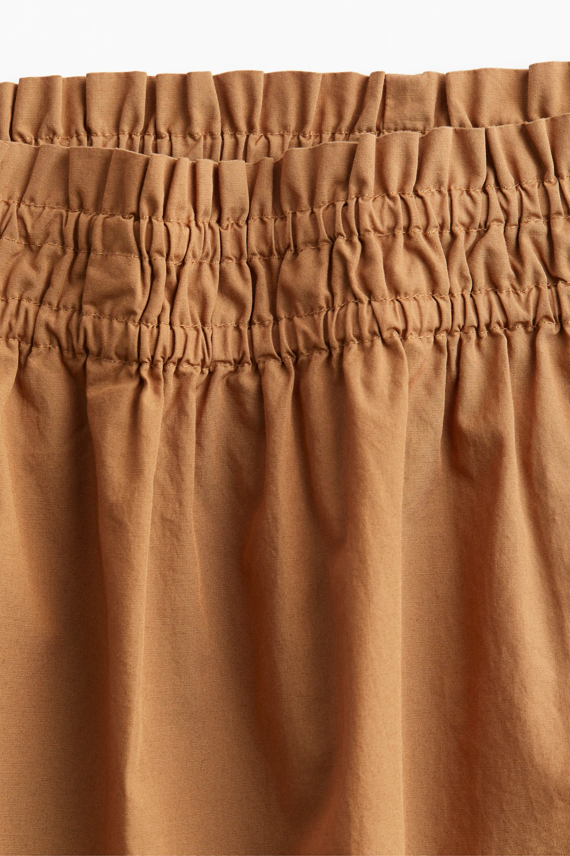 Jupe longue en coton - Marron clair