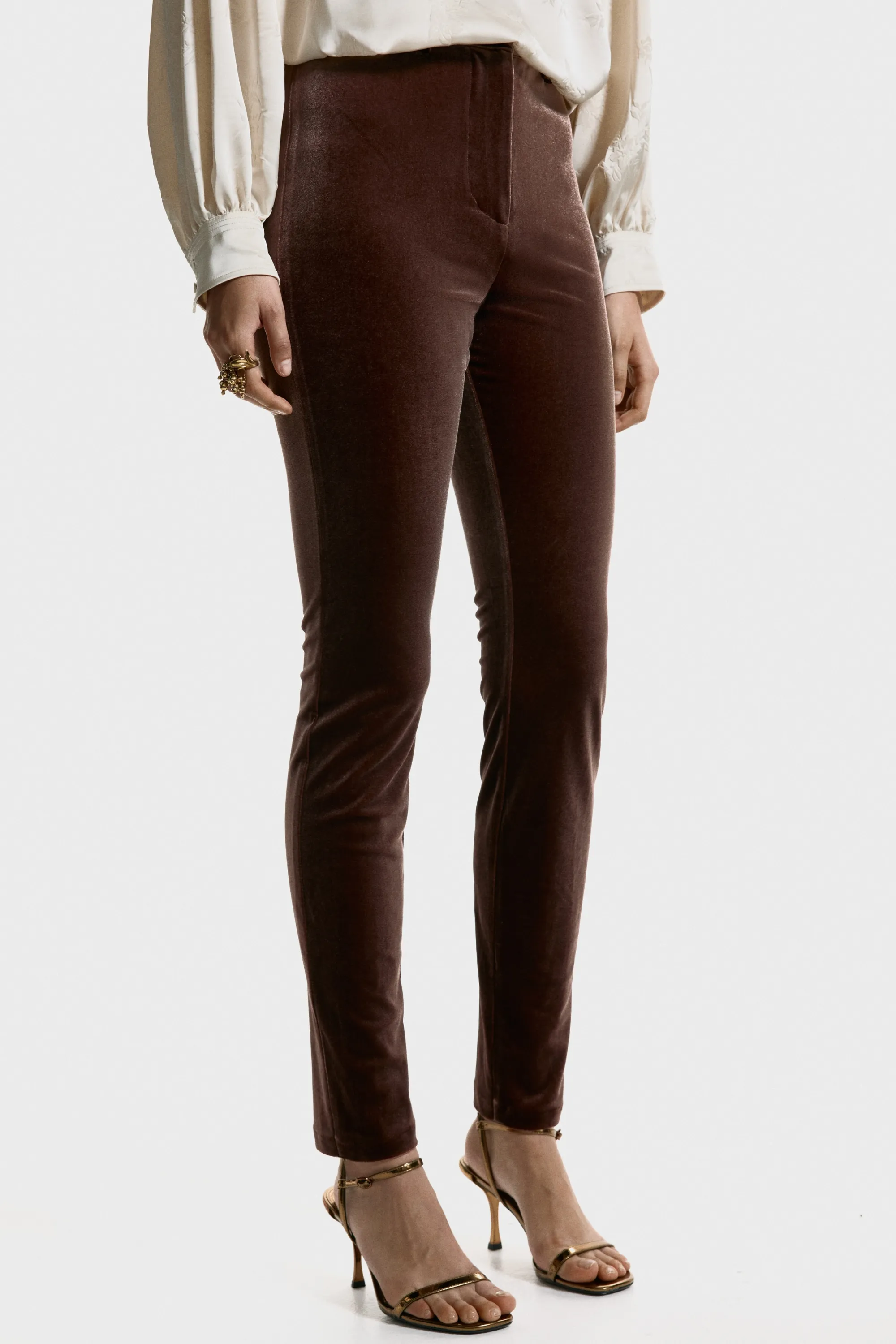 Pantalon en velours - Marron foncé